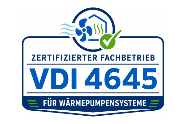 Zertifizierter Fachbetrieb VDI 4645 für Wärmepumpensysteme